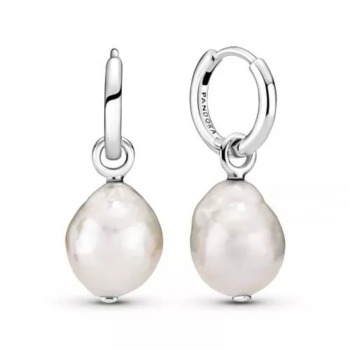 Pandora Schmuck Pandora Cultured Baroque Pearl Hoop Earrings
