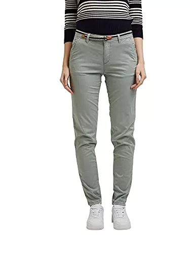 ESPRIT Hosen ESPRIT Stretch-Chino mit Flecht-Gürtel