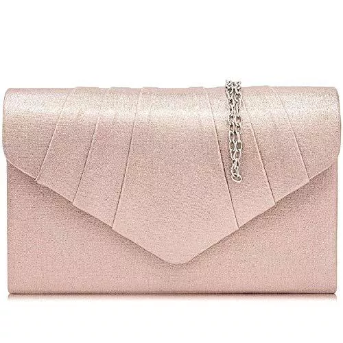 Milisente Taschen & Rucksäcke Milisente Damen abendtasche samt plissiert kupplungs-geldbeutel-umschlag-kupplungen