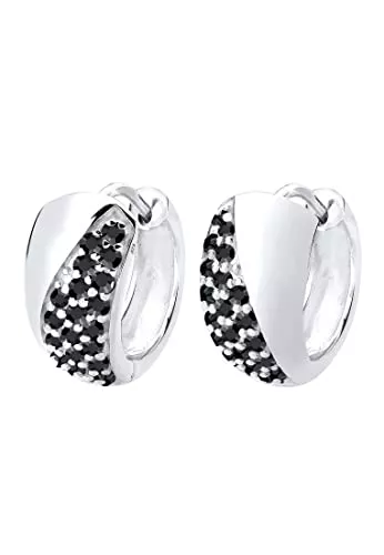 Elli Schmuck Elli Ohrringe Creolen Elegant Kristalle Silber