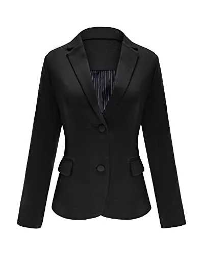 LookbookStore Blazer LookbookStore Damen-Blazer mit gekerbten Reverstaschen und Knöpfen, für Arbeit und Büro