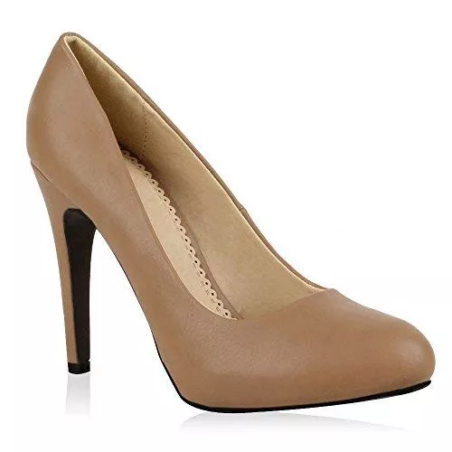 stiefelparadies High Heels stiefelparadies Damen Spitze Pumps mit Pfennigabsatz Lack Flandell