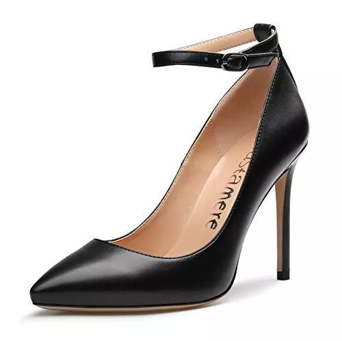 CASTAMERE High Heels Castamere Damen High Heels Spitzen Zehen Ankle-Strap Pumps Elegant Party Stilettos 10CM