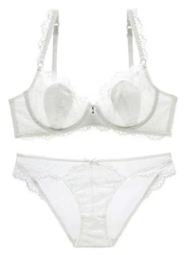 SHEKINI Unterwäsche & Dessous SHEKINI Damen Bügel BH Set Push Up Spitze BH und Slip Nicht Abnehmbarer Bra Panty Unterwäsche mit Dünnes Gepolstert mit Hakenverschluss und Verstellbare Träger