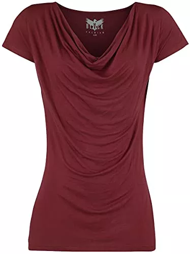 Black Premium by EMP T-Shirts Black Premium by EMP Emma Frauen T-Shirt Bordeaux Basics, Casual Wear, Fashion &amp; Style, Festival