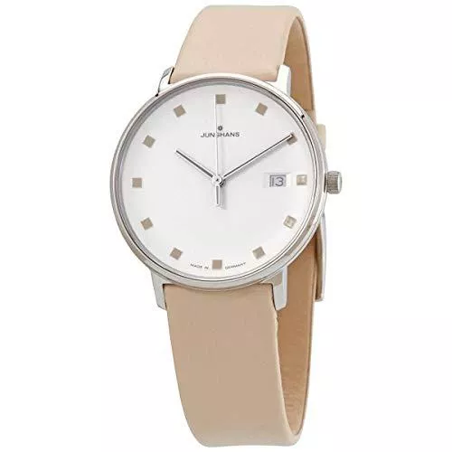 JUNGHANS Uhren Junghans Damen-Armbanduhr Form Damen Lederband beige 047/4860.00