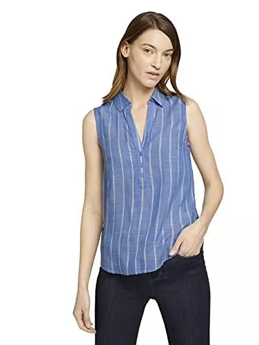 TOM TAILOR Ärmellose Blusen TOM TAILOR Damen Stripe Bluse