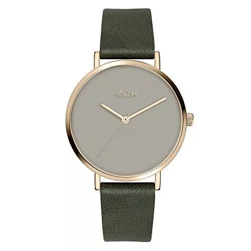 s.Oliver Uhren s.Oliver Damen Analog Quarz Armbanduhr mit Lederarmband