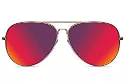 Cheapass Sonnenbrillen & Zubehör Cheapass Sonnenbrille Pilot Sonnenbrille Metall gespiegelt Frauen Männer Variation