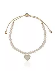 THOMAS SABO Schmuck Thomas Sabo Damen-Armband Perlen mit Herz, 925 Sterling Silber, 13-20 cm Länge