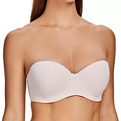 MELENECA Unterwäsche & Dessous MELENECA Damen Trägerloser BH - Bügel BH Große Größe Brüste mit geformte Cups