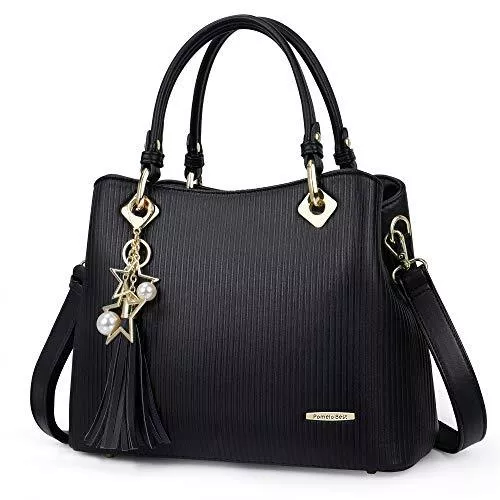 Pomelo Best Taschen & Rucksäcke Pomelo Best Damen Handtasche Mehrfarbig gestreift Umhängetasche Shopper Tote Henkeltasche