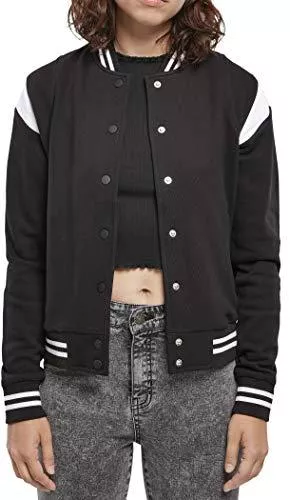 Urban Classics Jacken Urban Classics Damen Ladies Organic Inset College Sweat Jacket Jacken