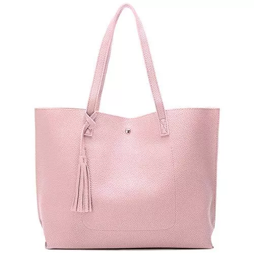 Myhozee Taschen & Rucksäcke Myhozee Handtasche Damen Groß - Schultertasche Leder Shopper Casual Shopping Bag Umhängetasche Tasche Henkeltasche Handtaschen Elegant Bags Rosa