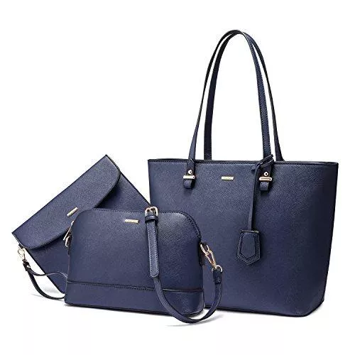 LOVEVOOK Taschen & Rucksäcke LOVEVOOK Handtasche Damen Shopper Schultertasche Umhängetasche Damen Geldbörse Tragetasche Groß Damen Tasche Tote für Büro Schule Einkauf Reise Leder Handtasche 3-teiliges Set