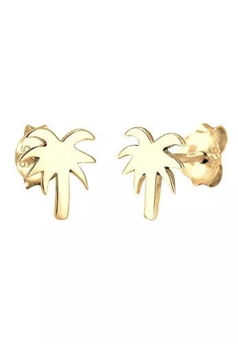 Elli Schmuck Elli Damen-Ohrringe Ohrstecker Palme Trend Strand Urlaub Meer Palmen Fernweh Reisen Filigran silber 925