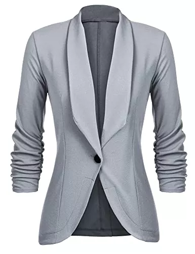 UNibelle Blazer UNibelle Damen Blazer Elegant Tailliert Business Anzug 3/4 Ärmel lang Stickjacke