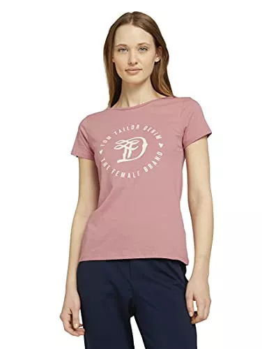 TOM TAILOR Denim T-Shirts TOM TAILOR Denim Damen Basic Logo Basic Logo T-Shirt