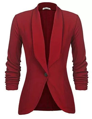 UNibelle Blazer UNibelle Damen Blazer Elegant Tailliert Business Anzug 3/4 Ärmel lang Stickjacke