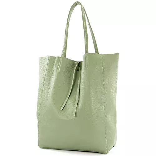 modamoda de Taschen & Rucksäcke modamoda de - T163 - Ital. Shopper Large mit Innentasche aus Leder