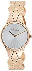 Calvin Klein Uhren Calvin Klein Damen Analog Quarz Uhr mit Edelstahl Armband K6E23646