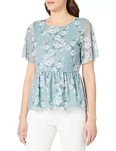 VILA Kurzarmblusen Vila Female Oberteil mit kurzen Ärmeln Blumenprint