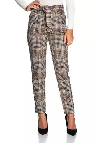 ONLY Hosen ONLY Damen Onllena Hw Paperbag Check Pants Cc TLR Hose
