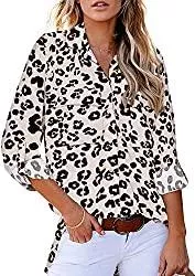 Maavoki Langarmblusen Maavoki Damen Langarm Revers Blusen Elegante V-Ausschnitt Oberteile Front Button Down Shirt
