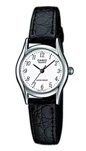 CASIO Uhren Casio Damen Analog Quarz mit Leder Armbanduhr