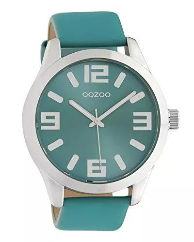 Oozoo Uhren Oozoo Damenuhr mit Lederband Classic Color Line XL 47 MM