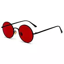 Inlefen Sonnenbrillen & Zubehör Inlefen Sonnenbrille Männer Frauen Runde Retro Vintage Kreis Stil Sonnenbrille Farbige Metallrahmen Brillen