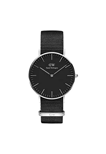 Daniel Wellington Uhren Daniel Wellington Classic Cornwall, Schwarz/Silber Uhr, 36mm, NATO, für Damen und Herren