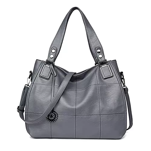 Sacmill Taschen & Rucksäcke Große Damenhandtasche PU Leder Schultertasche Taschen Tote Henkeltasche für Frauen