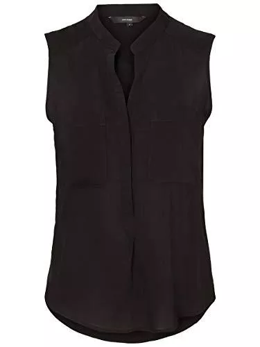 VERO MODA Ärmellose Blusen VERO MODA Damen Vmerika S/L Solid Shirt Noos Top