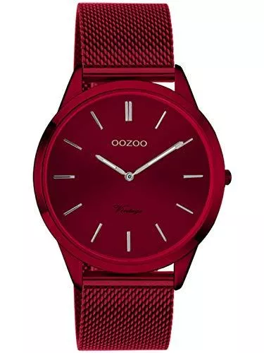Oozoo Uhren Oozoo Vintage Damenuhr mit feinem Edelstahl Metallband Milanaise Quarz Analog 38 MM
