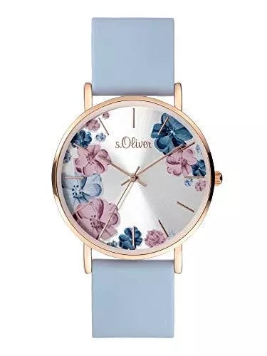 s.Oliver Uhren s.Oliver Damen Analog Quarz Armbanduhr mit Silikonarmband
