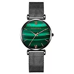 HANNAH MARTIN Uhren Hannah Martin Damen Uhren Analog Quarz Edelstahl Wasserdicht Mesh Armbanduhr für Frauen