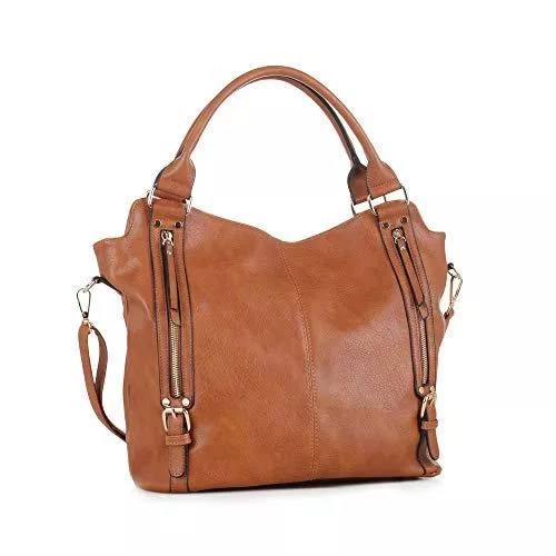 DELUXITY Taschen & Rucksäcke DELUXITY Hobo Schultertaschen für Frauen, Tote Handtaschen, Mode große Kapazität, Damen Crossbody Front Reißverschlüsse