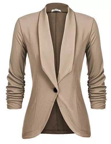 UNibelle Blazer UNibelle Damen Blazer Elegant Tailliert Business Anzug 3/4 Ärmel lang Stickjacke