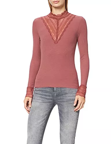 ONLY Langarmshirts ONLY Damen Onltilde L/S High Neck Lace Top JRS Noos T-Shirt