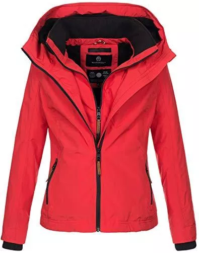 MARIKOO Jacken MARIKOO Designer Damen Übergangs Jacke leicht gefüttert Kapuze kurz B659