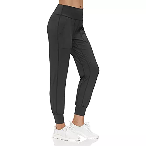 scicent Leggings scicent Hosen Sporthose Laufhosen Haremshose für Damen Jogginghose Tasche Sommerhose Jogginganzug Freizeithose Trainingshose 7/8 Hose EU 34-44