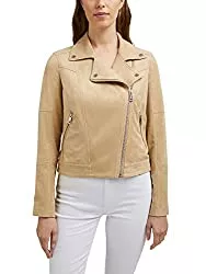 ESPRIT Jacken ESPRIT Recycelt: Bikerjacke in Veloursleder-Optik