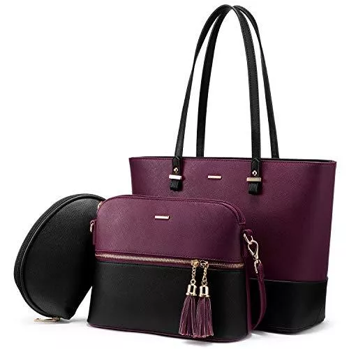 LOVEVOOK Taschen & Rucksäcke LOVEVOOK Handtasche Damen Schultertasche Handtaschen Tragetasche Damen Groß Designer Elegant Umhängetasche Henkeltasche Set 3-teiliges Set