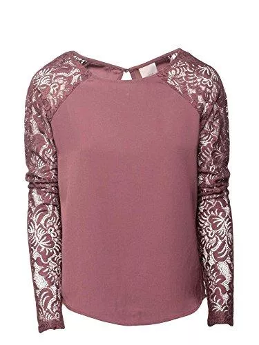 VERO MODA Langarmblusen VERO MODA Damen VMMARY L/S LACE TOP GA IT T-Shirt