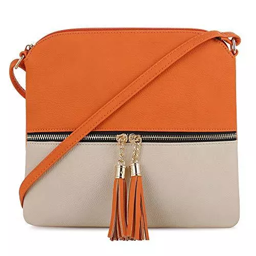 SG SUGU Taschen & Rucksäcke SG SUGU Leichte mittelgroße Umhängetasche mit Quaste und Reißverschlusstasche