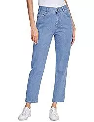 Teaio Jeans PHOENSTA Hose - Damen Jeans Boyfriend High Waist Jeanshose Locker Lang Boyfriend Jeans Blau Hose Jeans Straight Lässig Weich XS-3XL