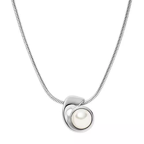 Skagen Schmuck Halskette Agnethe Edelstahl Kunstperle silberfarben, SKJ1366040