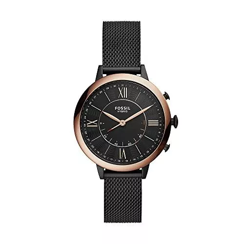 Fossil Uhren Fossil Damen Hybrid Smartwatch Jacqueline Milanaise Schwarz