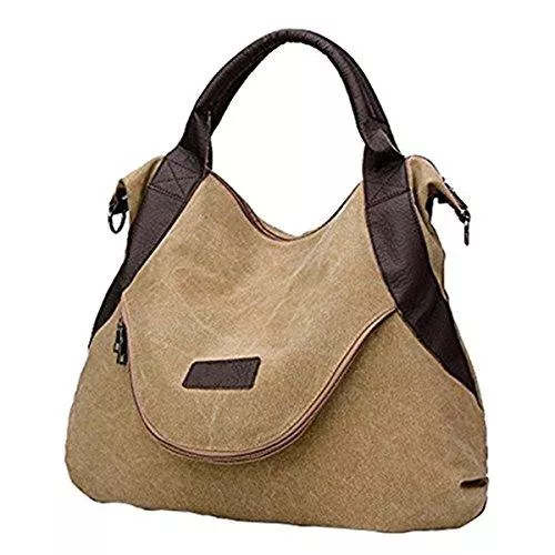 Taoqiao Taschen & Rucksäcke xiaoxiongmao Große Tasche Casual Damen Schulter Crossbody Handtaschen Canvas Leder Taschen